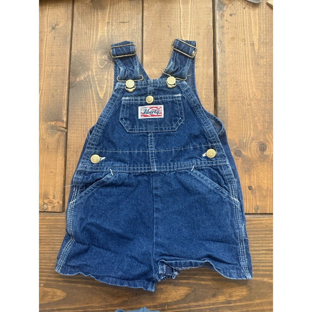 Vintage Liberty 80s 90s toddler overalls Shorts Size 24 Months